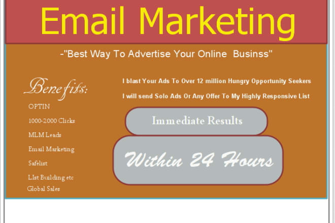 I will blast Your Ads,SolO Ad Or Email AdTo Over 12 million Hungry Opportunity Seekers