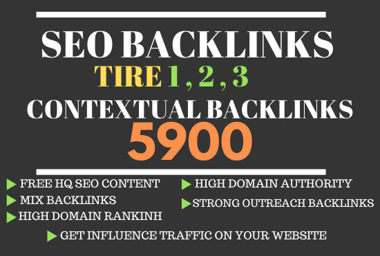 I will build 5900 ultra SEO contextual backlinks tiered