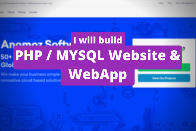 I will build a PHP mysql website or webapp