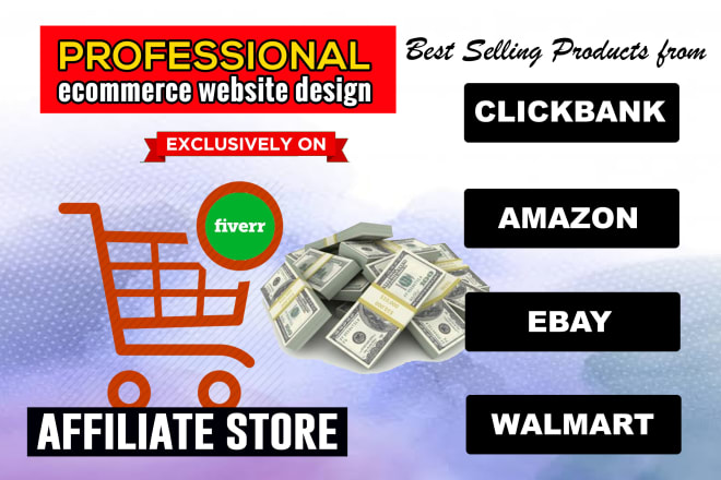 I will build affiliate store with clickbank, amazon, ebay, walmart products