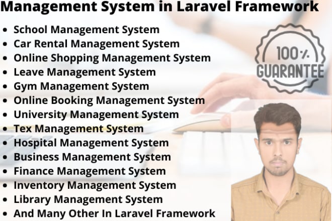 I will build any management system in laravel framework