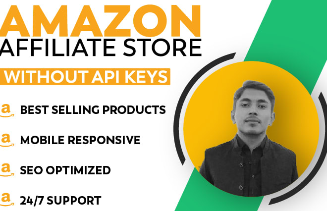 I will build autopilot amazon affiliate store without API keys