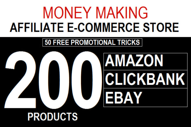 I will build clickbank, amazon, ebay affiliate ecommerce website