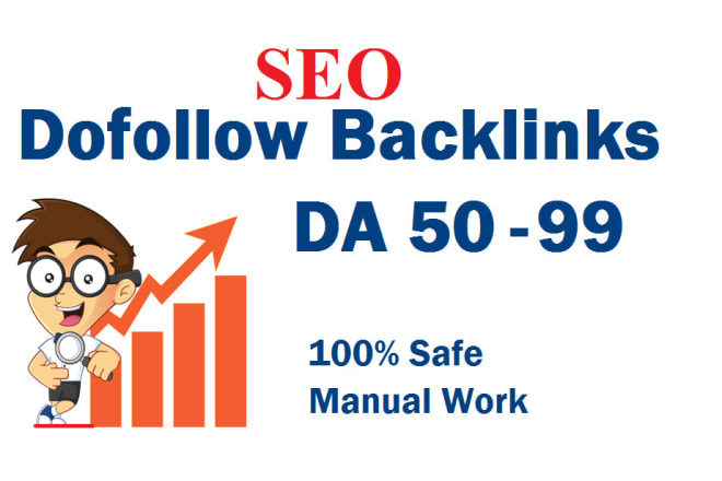 I will build high da50 dofollow seo backlinks, manually