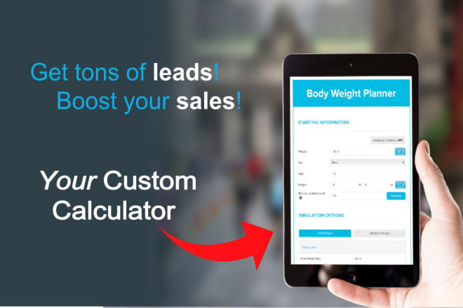 I will code a lead magnet calculator to your blog or website