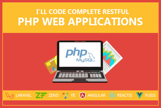 I will code complete restful web apps in php, laravel, vuejs, reactjs