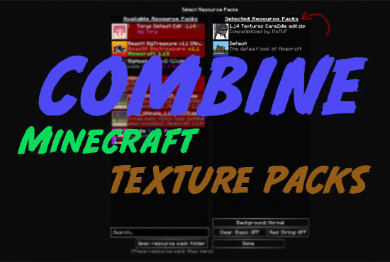 I will combine 2 or more minecraft texture packs together