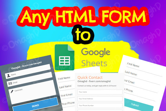 I will connect any html form with google sheets correctly