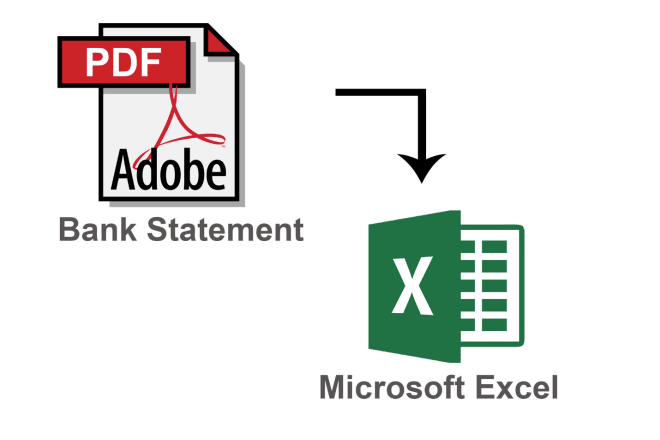 I will convert bank statement from PDF to microsoft excel