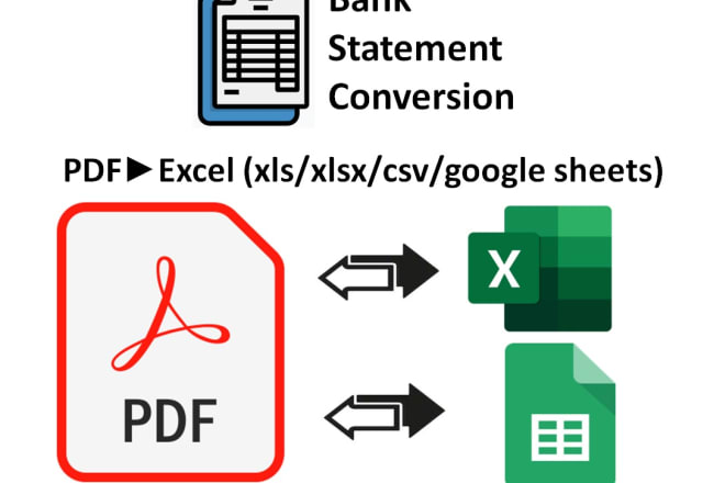 I will convert bank statements from PDF to excel