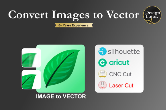 I will convert image logo and barcode into vector for cutting or printing