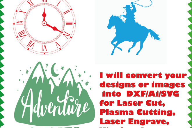 I will convert PDF jpg to dxf file for cnc laser cut and plasma cut