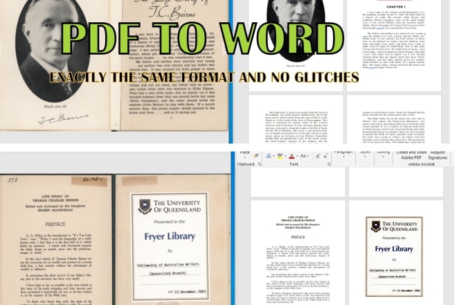 I will convert pdf to word or pdf editing quickly