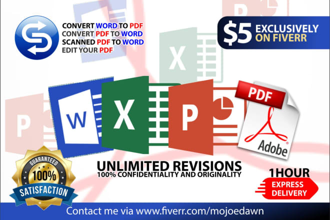 I will convert pdf to word professionally, express delivery