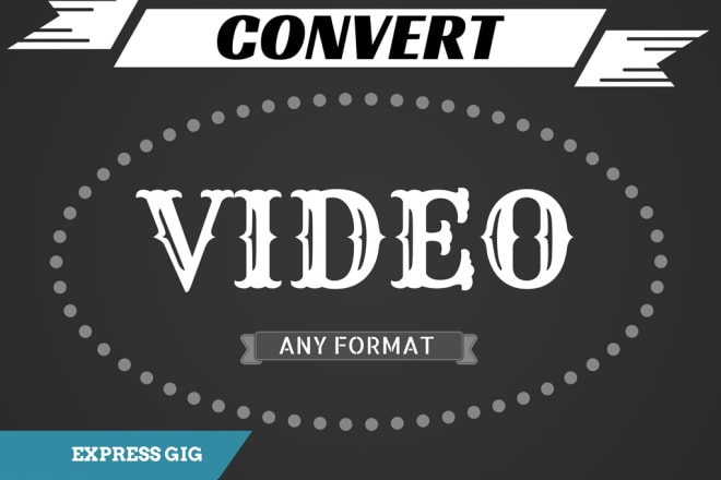 I will convert video to any file format avi mpeg mp4 wmv