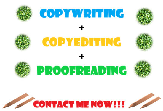 I will copy edit copy write and proofread your web contents