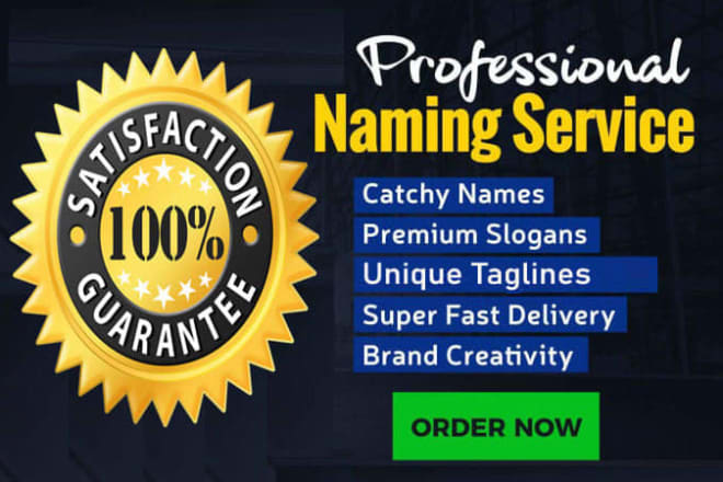 I will create 10 catchy business names, brand name or company name