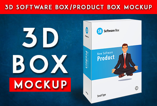 I will create a 3d box mockup