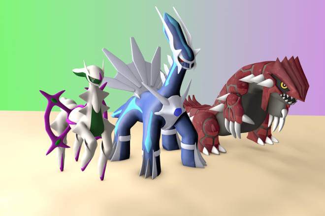 I will create a 3d model of all the pokemon,with rig,