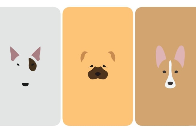 I will create a beautiful minimalistic wallpaper of your dog