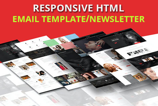 I will create a custom branded HTML email template or newsletter