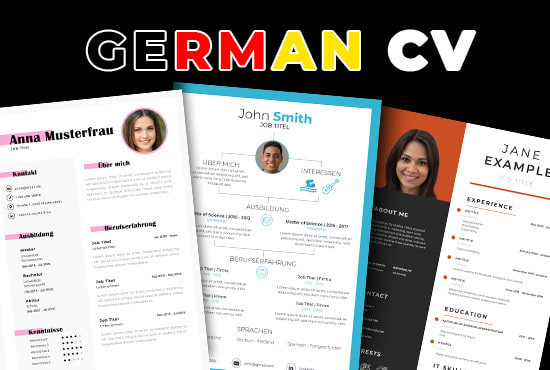 I will create a modern german or english CV, cover letter, resume
