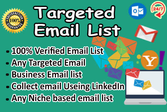 I will create a niche targeted email list bitcoin, forex, paypal, shopify