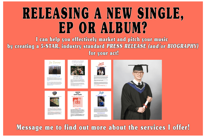 I will create a press release for your new music