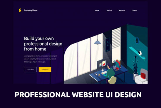 I will create a professional website UI design
