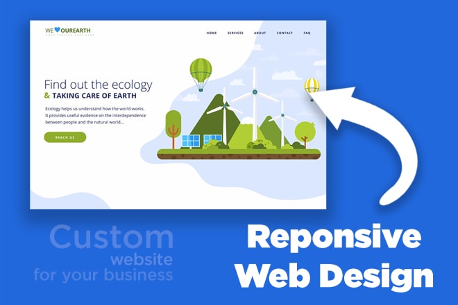 I will create a responsive web design for your business