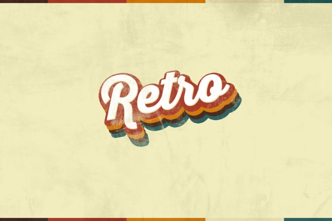 I will create a retro text effect