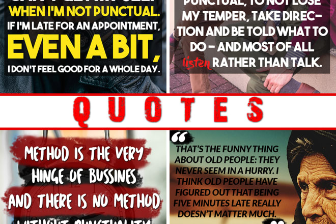 I will create amazing 10 quotes for you for social media acc