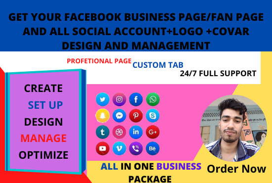 I will create and design facebook business page and fan page