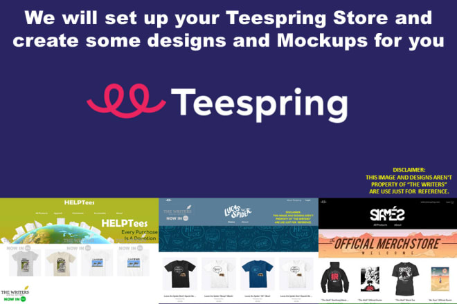 I will create and set up your teespring storefront tshirt design