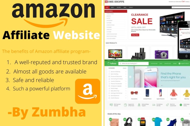 I will create auto amazon affiliate store with best selling product