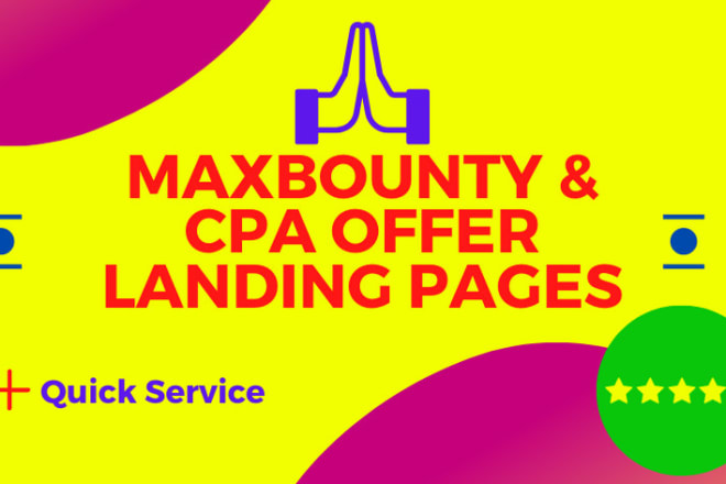 I will create awesome landing page that generate leads for CPA offers