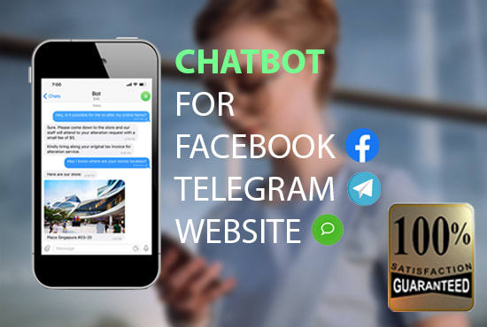 I will create chatbot for facebook, telegram, website using botover
