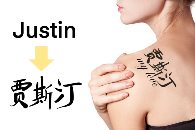 I will create chinese calligraphy from your word for tattoo or logo