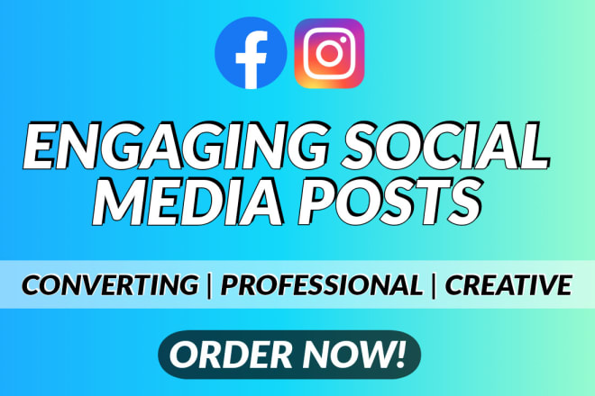 I will create content for social media marketing facebook instagram