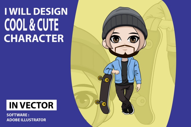 I will create cool and cute character design