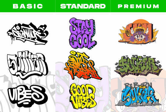 I will create cool graffiti design for your brand in my style