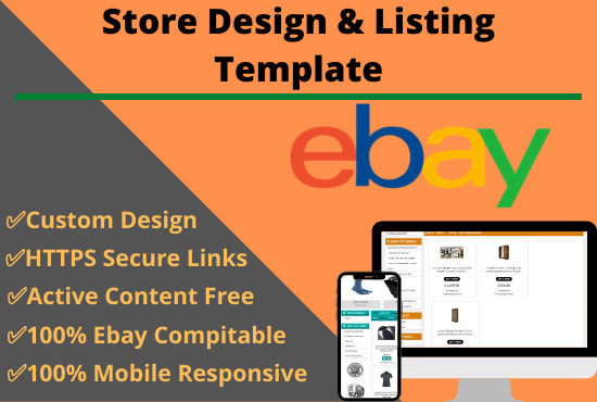 I will create custom html ebay product listing template and store design