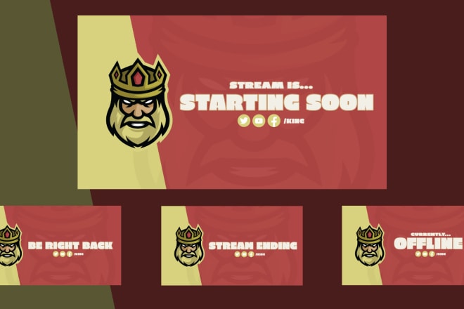 I will create custom screens for your twitch streams
