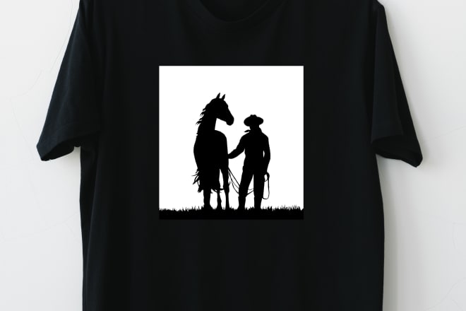 I will create custom silhouette design t shirts