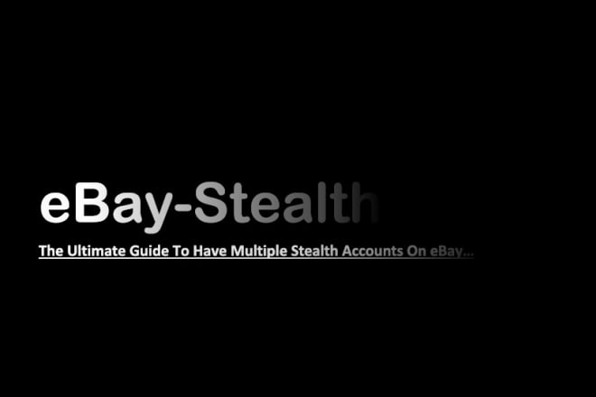 I will create ebay accounts with complete security