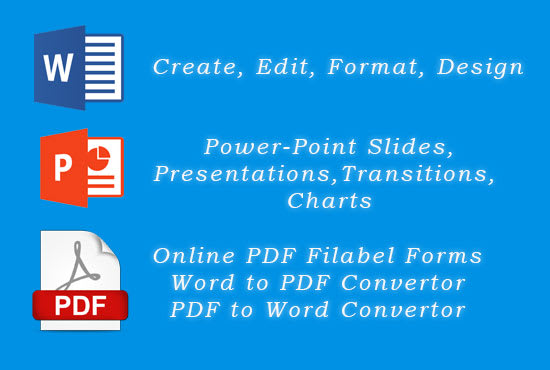 I will create, edit, format, design, convert microsoft word documents,pdf fillable form