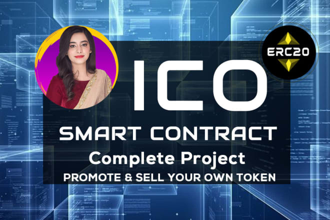 I will create erc20 token ico website and smart contract