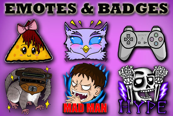 I will create hand drawn, custom emotes and loyalty badges