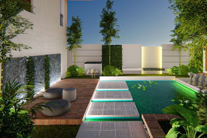 I will create landscape design and rendering