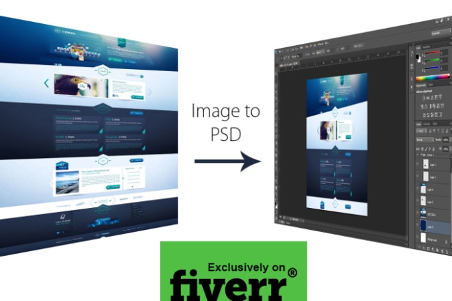 I will create layered PSD file from any image or web page